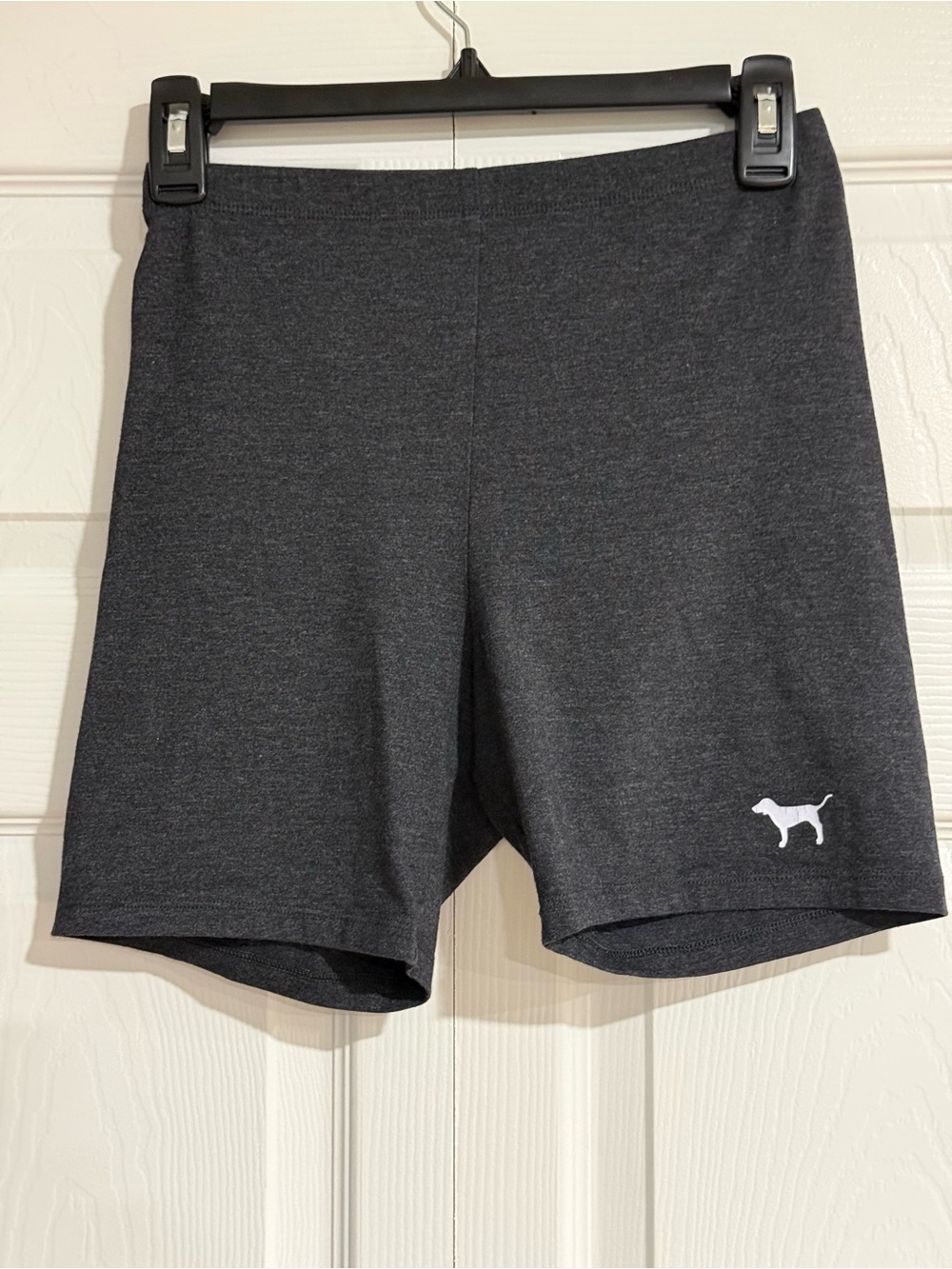 Men's Dark Gray Athletic Shorts with Dog Logo